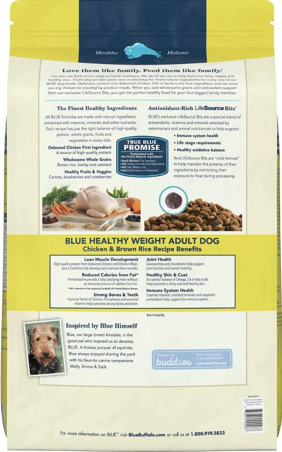 Benefits of Blue Buffalo Life Protection Formula Adult Healthy Weight Chicken and Brown Rice Recipe Dry Dog Food