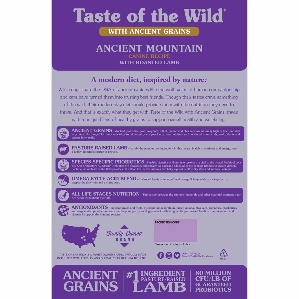Benefits of Taste of the Wild Ancient Mountain Dog Food