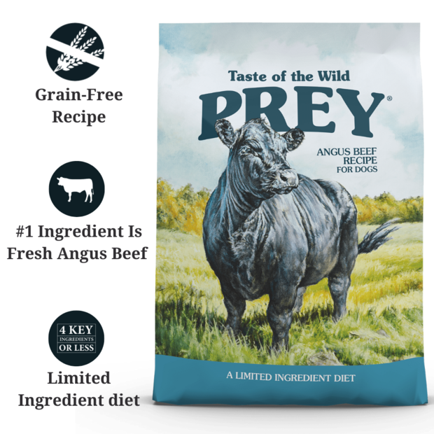 Introduction to Taste of the Wild Prey Angus Beef Limited Ingredient Recipe Dry Dog Food