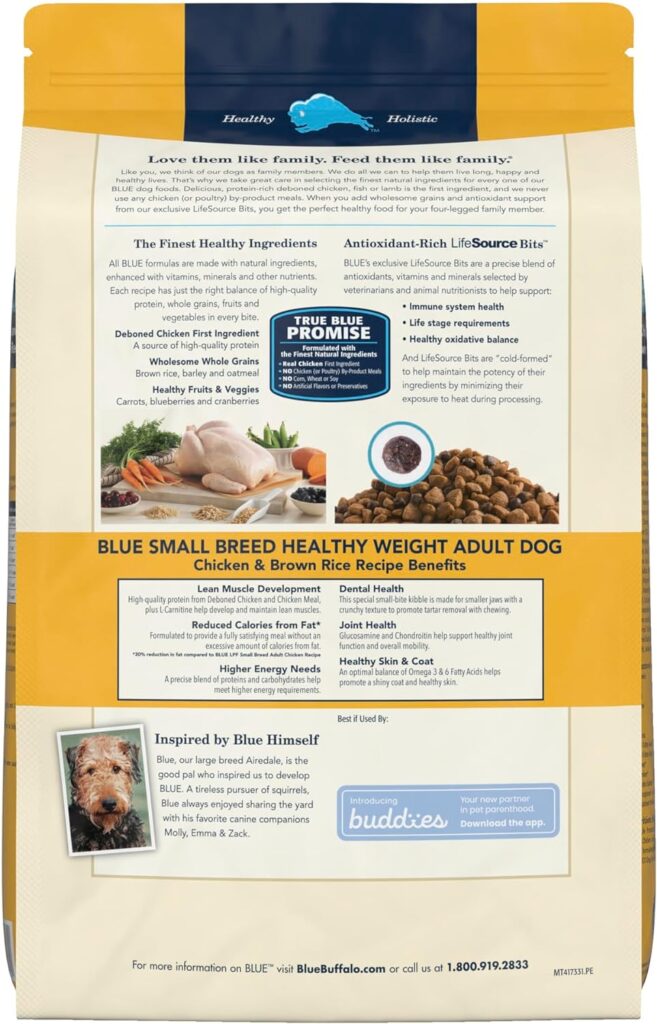 Benefits of Blue Buffalo Life Protection Formula Adult Small Breed Healthy Weight Chicken and Brown Rice Recipe Dry Dog Food
