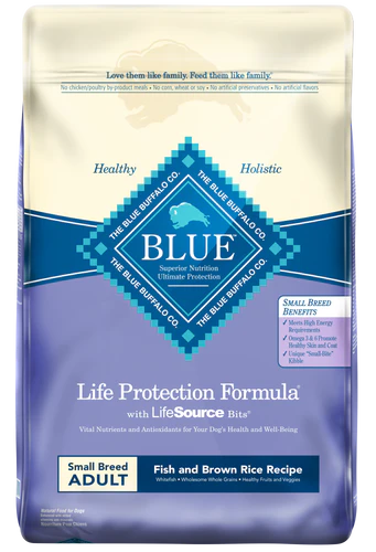 Introduction to Blue Buffalo Life Protection Formula Adult Small Breed Fish and Brown Rice Recipe Dry Dog Food