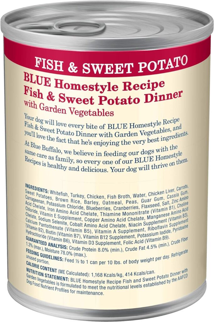 Benefits of Blue Buffalo Life Protection Formula Adult Fish and Sweet Potato Dinner Wet Dog Food