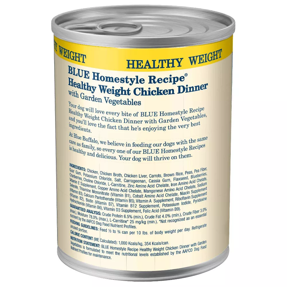 Benefits of Blue Buffalo Life Protection Formula Adult Healthy Weight Chicken and Vegetable Dinner Wet Dog Food