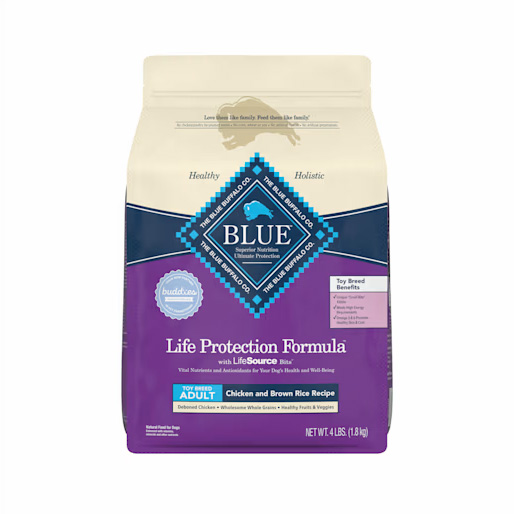 Tailored Nutrition for Your Toy Breed Dog with Blue Buffalo Life Protection Formula Toy Breed Adult Chicken and Brown Rice Recipe