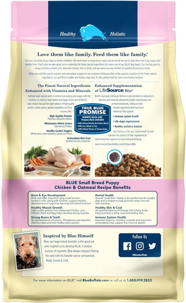 Benefits of Blue Buffalo Life Protection Formula Toy Breed Puppy Chicken and Oatmeal Recipe Dry Dog Food